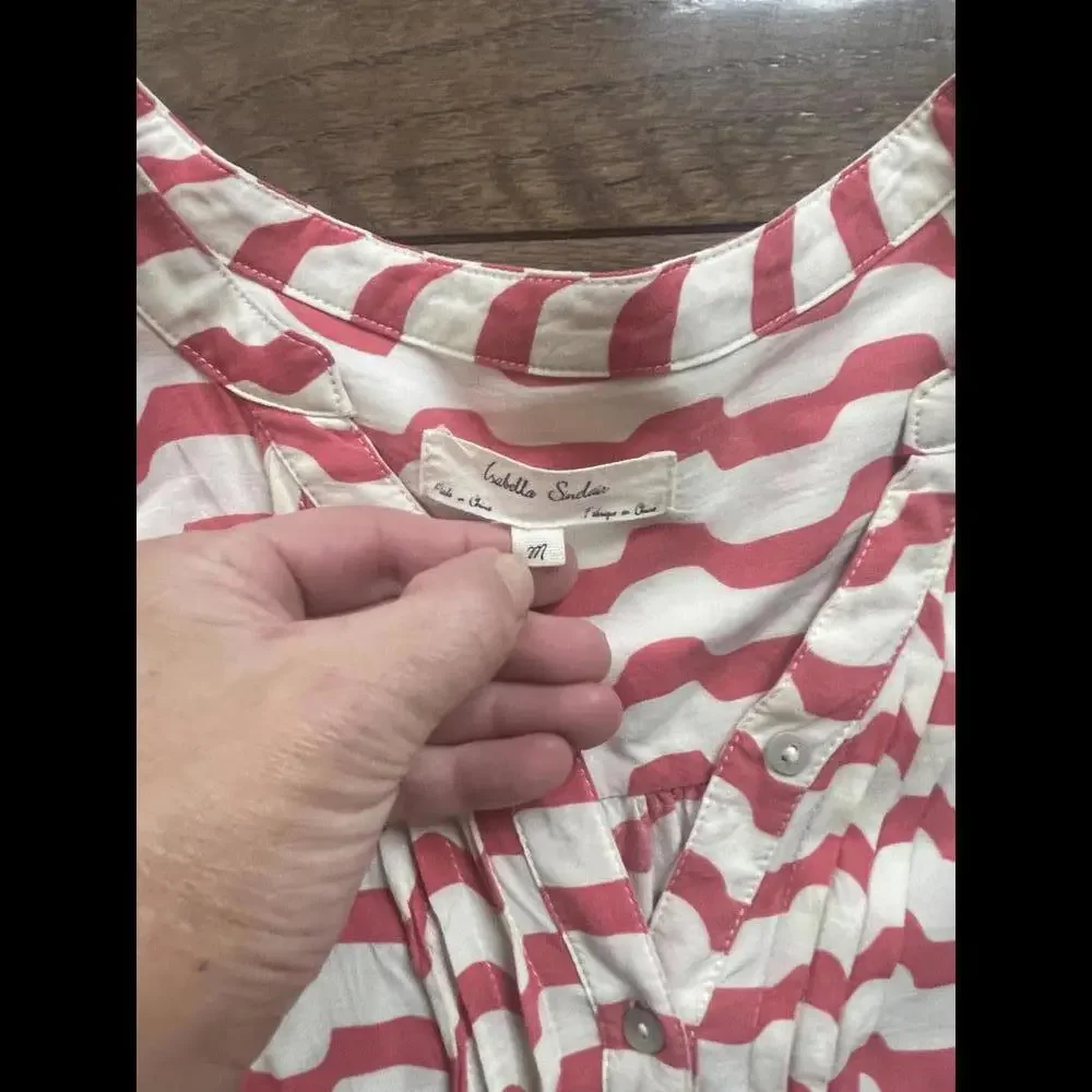 Anthropologie  striped drawstring tunic medium - Picture 2 of 4